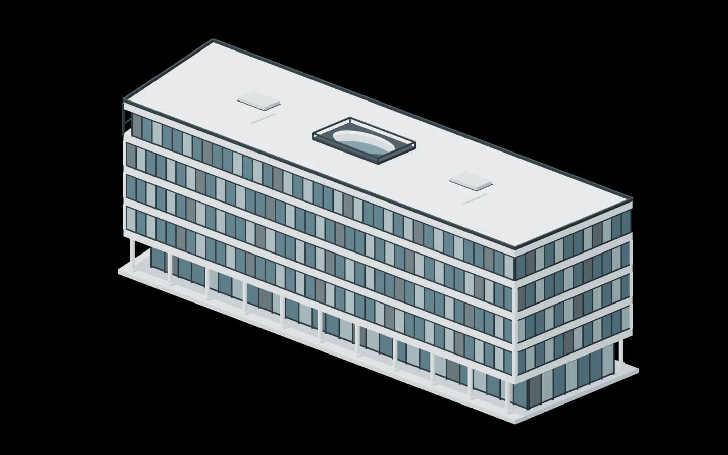 Three.js-Gebäudeansicht Maison de la Santé