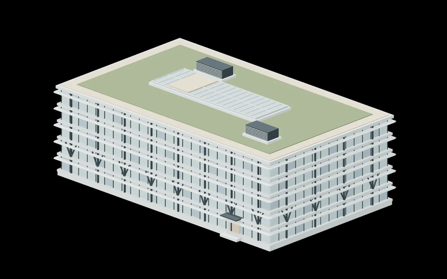 Three.js-Gebäudeansicht SNF Wankdorf