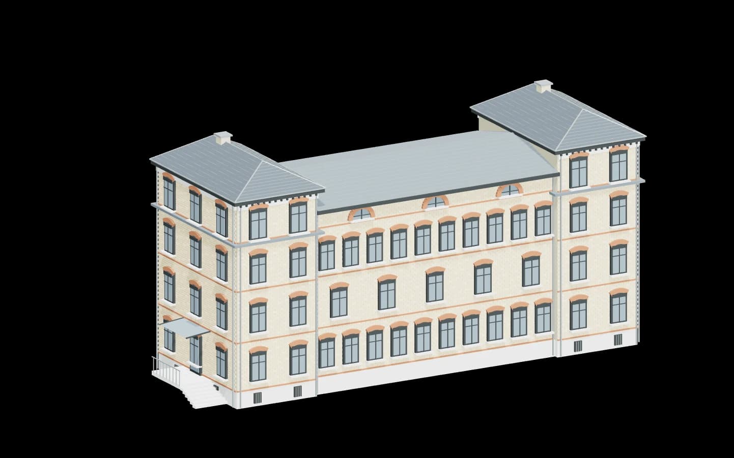 Three.js-Gebäudeansicht Theilerhaus Zug