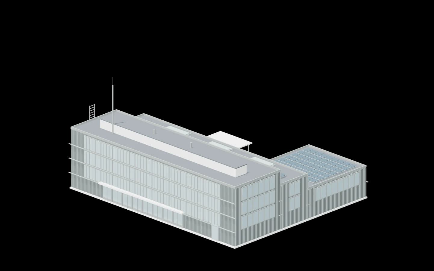 Three.js-Gebäudeansicht Wache Nord